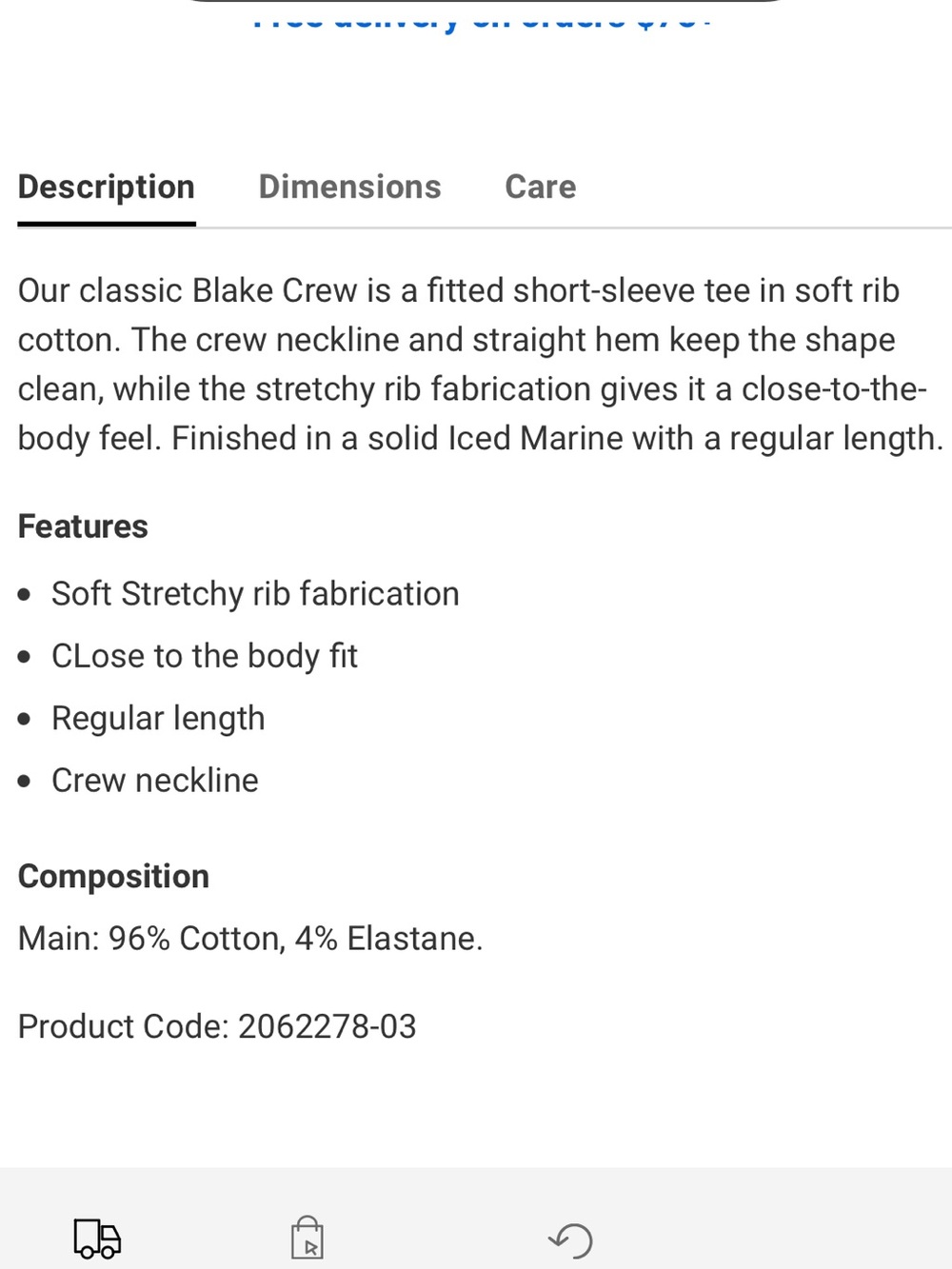 Cotton On Light Blue Ribbed Tee - Picture 8 of 9